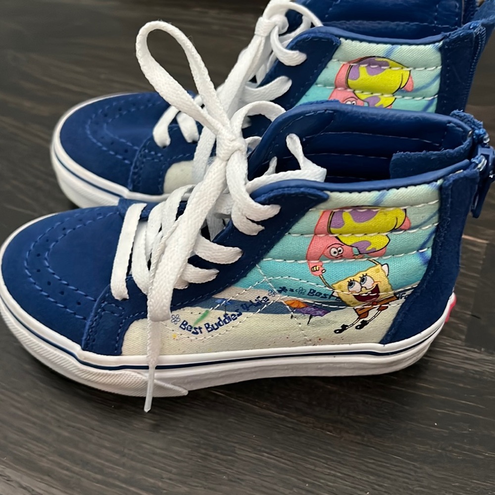 Vans Boys Size 10.5 SpongeBob High Tops